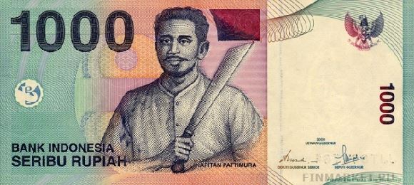 Индонезийская рупия. Купюра номиналом в 1000 IDR, аверс.